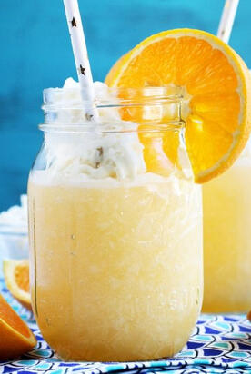Dionysus' Dreamsicle. This drink recipe marries orange and vanilla cream in one sweet bubbly beverage that’s sure to conjure happy memories of forgotten summer treats. Make sure to ask for extra whipped cream!